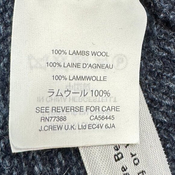 J. Crew 100% Lamb Wool Pullover Shawl Collar Sweater With Buttons Men's Medium - Picture 4 of 6